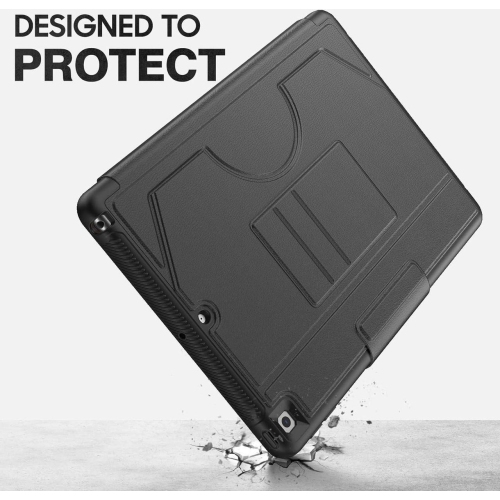 XCRS Premium Built Case for Apple iPad 10.9 inches 10th Gen 2022, Highly Protective, Shock Absorbing Cover with 2 Card Pockets, Built-In Pencil