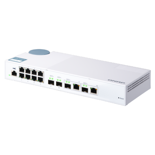 QNAP QSW-M408-2C-US 10GbE Managed Switch, with 2-Port 10GbE SFP+/RJ45 Combo, 2-Port 10GbE SFP+, 2-Port 10GbE Base-T and 8-Port Gigabit