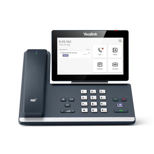 Téléphone tactile HD Bluetooth 7 po Wi-Fi duplex intégral Android 9 VoIP noir de Yealink