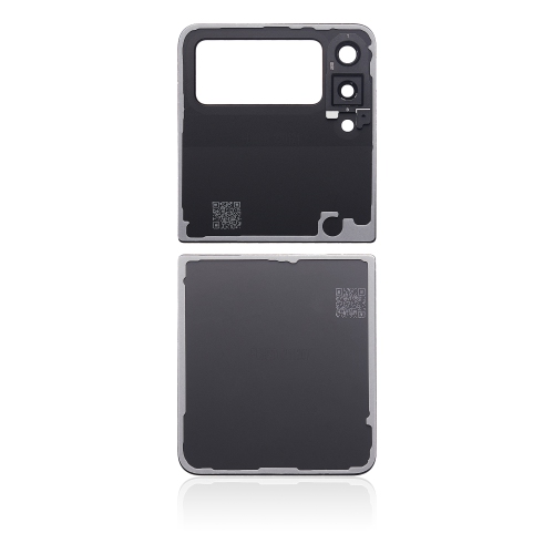 Replacement Back Cover Glass With Camera Lens Compatible For Samsung Galaxy Z Flip 3 5G (Phantom Black)