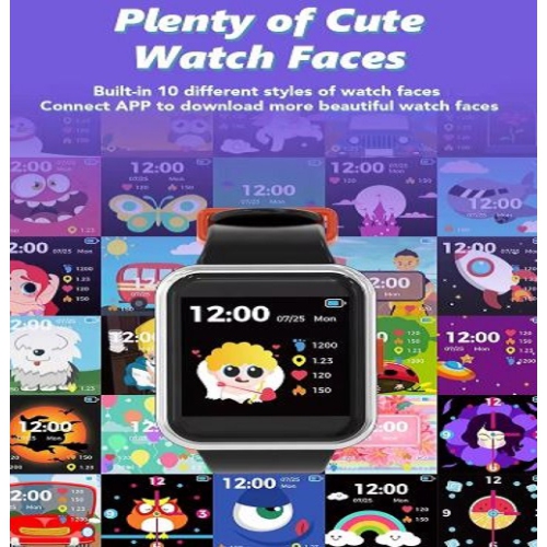 Montre intelligente pour enfants ULTREND, moniteur d'activité physique, écran tactile de 1,44 po, 3 jeux intégrés, étanche IP68, et 6 modes de sport.