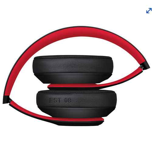 Beats By Dr. Dre Studio3 Over-Ear Noise Cancelling Bluetooth Headphones - Black/Red by BEATS BY DR. DRE - Refurbished condition - Image 6