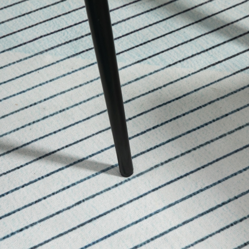 HOMCOM Dining Chairs Set of 2, Upholstered Kitchen Chairs, Linen Fabric Accent Arm Chairs with Metal Legs, Dark Grey