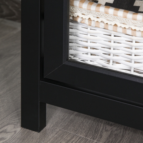 HOMCOM 3-Tier Multifunctional Bookcase, Storage Bookshelf, Display Shelves with Glass Doors, Open Compartments and Adjustable Shelves for Home