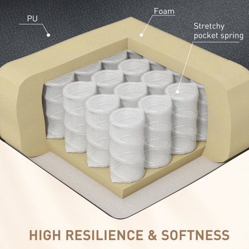 Fauteuil de massage inclinable de HOMCOM, fauteuil berçant pivotant pour salon, canapé inclinable manuel en cuir PU avec télécommande et pochettes