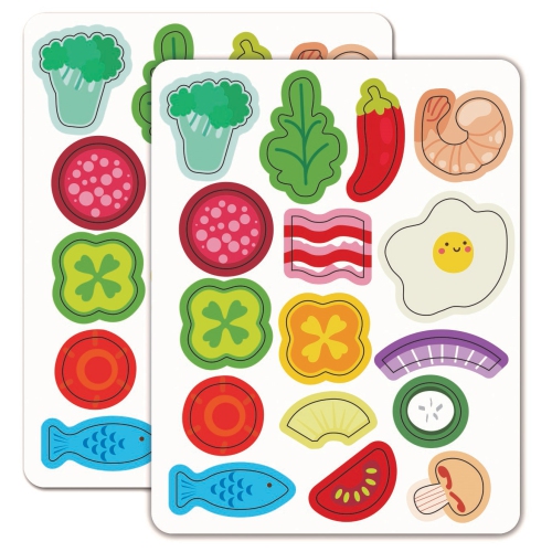 TOOKYLAND Pizza Baking Play Set - 39pcs - Wooden Pretend Food Cooking Toy, Ages 3+