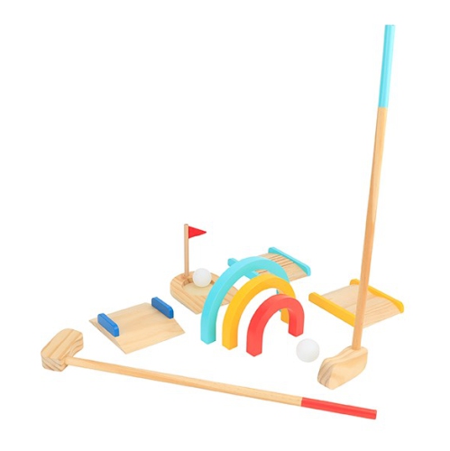 TOOKYLAND Jeu de Golf pour Enfants - 13pcs - Ensemble pour 2 Joueurs avec Sac de Transport, Ages 3+