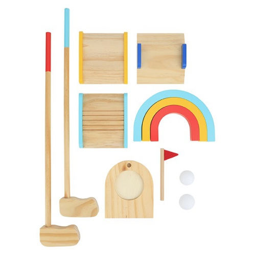 TOOKYLAND Jeu de Golf pour Enfants - 13pcs - Ensemble pour 2 Joueurs avec Sac de Transport, Ages 3+