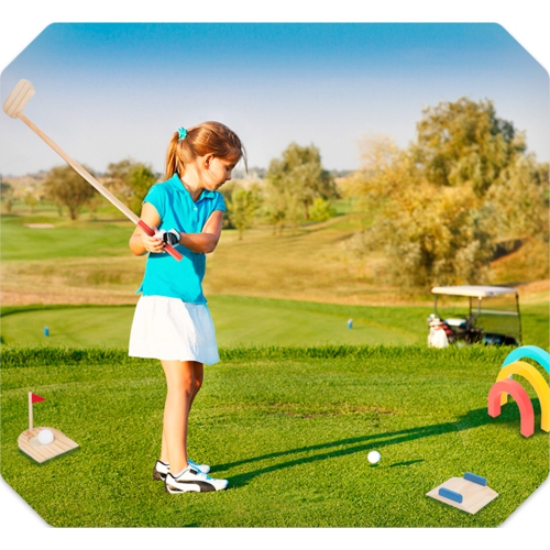 TOOKYLAND Jeu de Golf pour Enfants - 13pcs - Ensemble pour 2 Joueurs avec Sac de Transport, Ages 3+