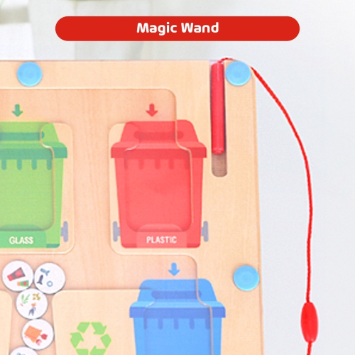TOOKYLAND Recycling Maze Sorting Game - Magnetic Wand Sorter Toy, Ages 3+