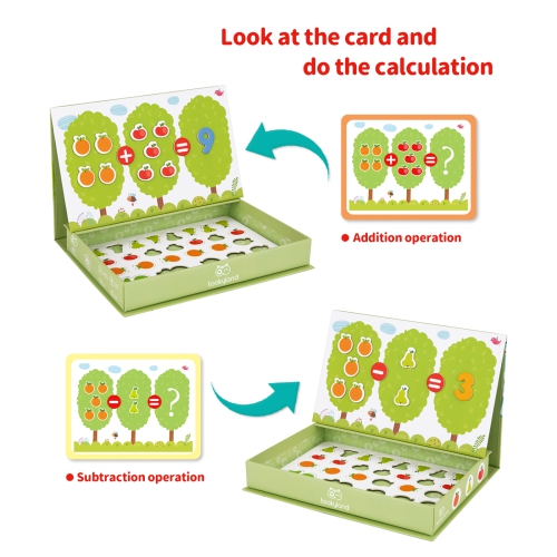 TOOKYLAND Math Learning Magnetic Box - 86pcs - Early Math Skills Educational Toy, Ages 3+