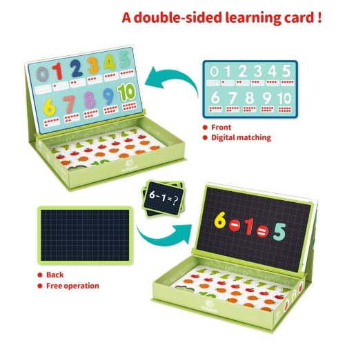 TOOKYLAND Math Learning Magnetic Box - 86pcs - Early Math Skills Educational Toy, Ages 3+