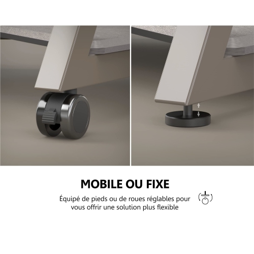 FITUEYES Design Corner Floor TV Stand for 32-65 Inch TV, Modern TV Stand TV Cart with Mount for LCD/LED Flat Curved Screens, Height Adjustable