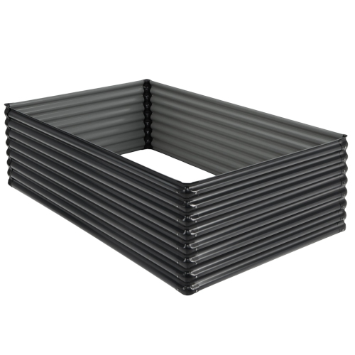 TOPBUY  Galvanized Metal Raised Garden Bed 71" X 20.5" X 43.5" Large Outdoor Raised Planter Box for Vegetable Flower Fruit Herb Garden