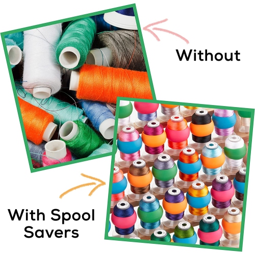 JumblCrafts 100 Pcs. Thread Spool Savers for Sewing & Embroidery Thread