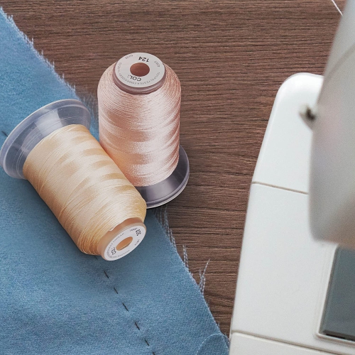 JumblCrafts 40 Color Embroidery Thread Kit – Spools of 500M Thick Thread