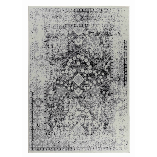 RUG BRANCH  Huda Traditional Oriental Black/grey Indoor Area Rug