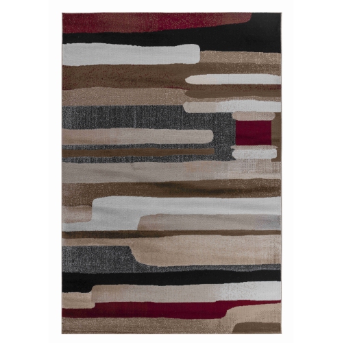 RUG BRANCH  Zaman Contemporary Abstract Brown/red Indoor Area Rug