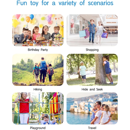 Émetteurs-récepteurs portatifs jouets pour enfants 4-12 ans, technologie de syntoniseur UHF, 22 canaux, lampe de poche intégrée, taille 2,1 x 5,7 po.