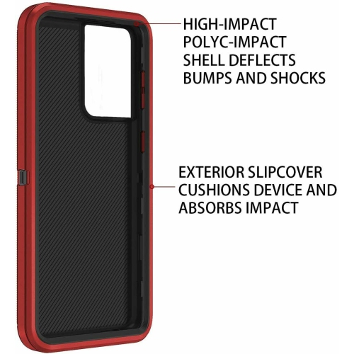 Samsung Galaxy S22 Plus 5G Case 3in1 Drop Resistant Defender Tradies Hybrid Armor Heavy Duty Rugged Shockproof Tough Galaxy S22+ Cover