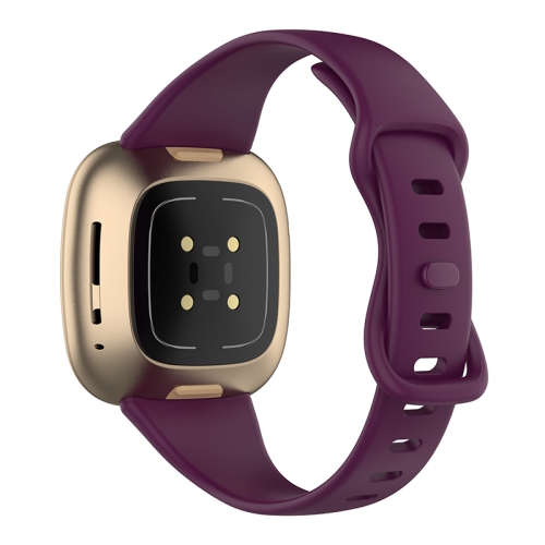 StrapsCo Slim Rubber Strap for Fitbit Versa 4 - Short-Medium - Purple