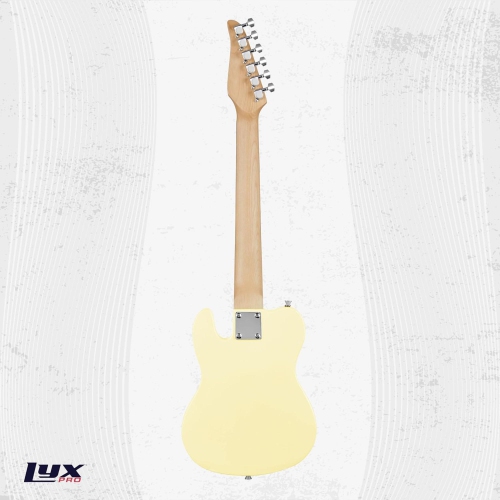 LyxPro Beginner 30" Telecaster Electric Guitar, Paulownia Body, Cream White