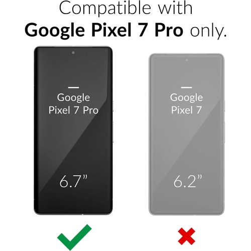 Coque XCRS Dual Layer Comm PC + TPU pour Google Pixel 7 Pro 6.7”, Heavy Duty, Tuff, Protection antichoc, Test de chute, Housse de protection intégrale