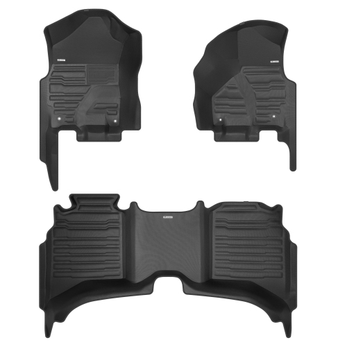 TUXMAT  - for Dodge Ram 1500 Classic Crew Cab 2019-2024 Models - Custom Car Mats - Maximum Coverage, All Weather, Laser Measured - This Full Set