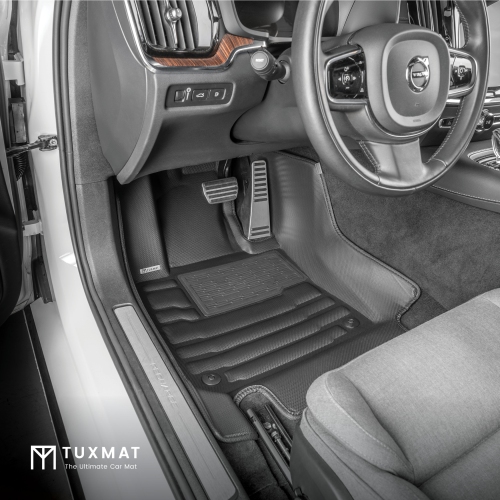 TuxMat - for Volvo S60 Recharge 2019-2025 Models - Custom Car Mats - Maximum Coverage, All Weather, Laser Measured - This Full Set Includes 1st and