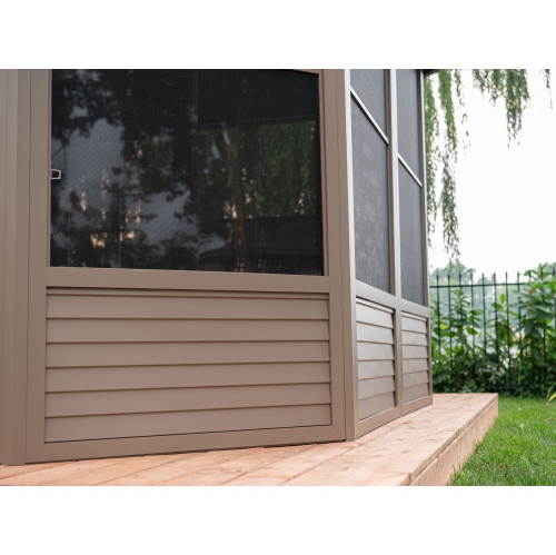 Florence Solarium with polycarbonate roof 12 Ft. x 12 Ft. in Sand