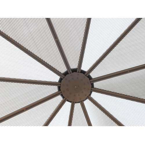 Florence Solarium with polycarbonate roof 12 Ft. x 12 Ft. in Sand