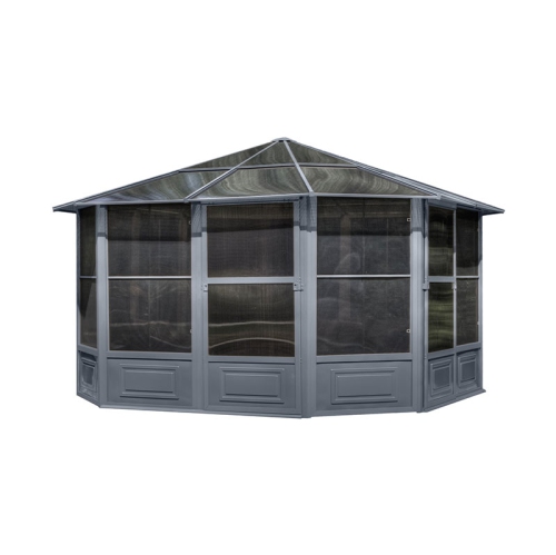 Florence Solarium with polycarbonate roof 12 Ft. x 12 Ft. in Slate