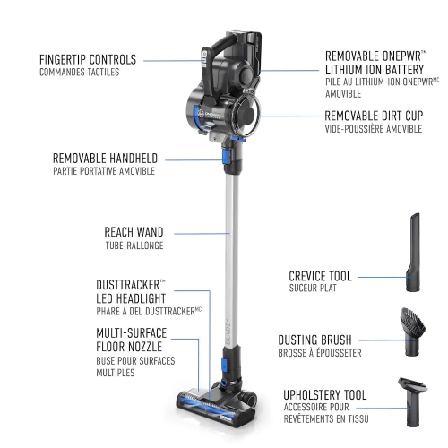 Hoover® ONEPWR™ Blade+ Cordless Stick Vacuum Cleaner, 2 Batteries Included-Excellent Refurbished by HOOVER - Refurbished condition - Image 4