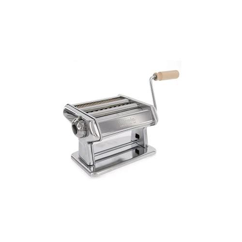 Cucina Pro Pasta Maker Machine By Imperia- Heavy Duty, Italy Made Steel Construction W Easy Lock Dial And Wood Grip Handle