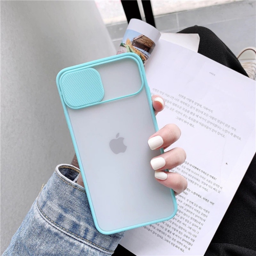 For Apple iPhone XR Sky Blue Case Shockproof TPU Smart Camera Protector Slide Back Cover