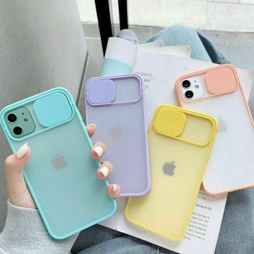 For Apple iPhone XR Sky Blue Case Shockproof TPU Smart Camera Protector Slide Back Cover