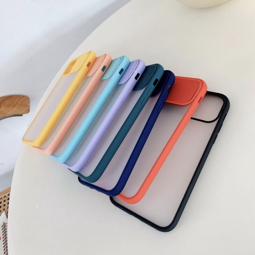 For Apple iPhone XR Black Case Shockproof TPU Smart Camera Protector Slide Back Cover