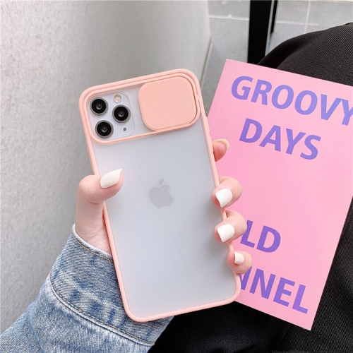 For Apple iPhone 11 Pro Pink Case Shockproof TPU Smart Camera Protector Slide Back Cover