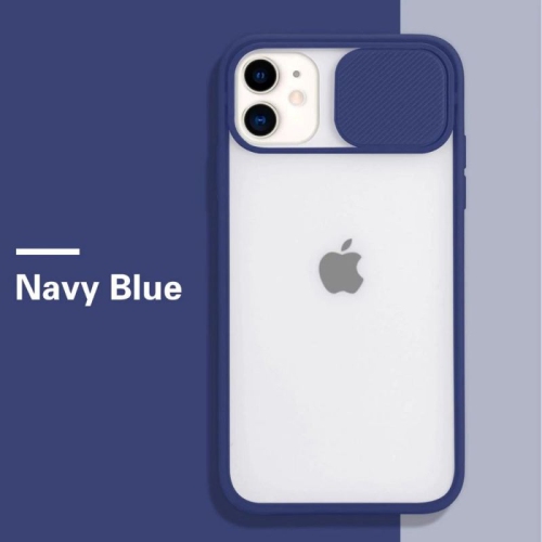 For Apple iPhone 11 Pro Max Blue Case Shockproof TPU Smart Camera Protector Slide Back Cover