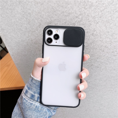 Étui rigide en polycarbonate et en TPUR avec protection de caméra coulissante pour iPhone 13 6,1 po avec chargement sans fil - Noir