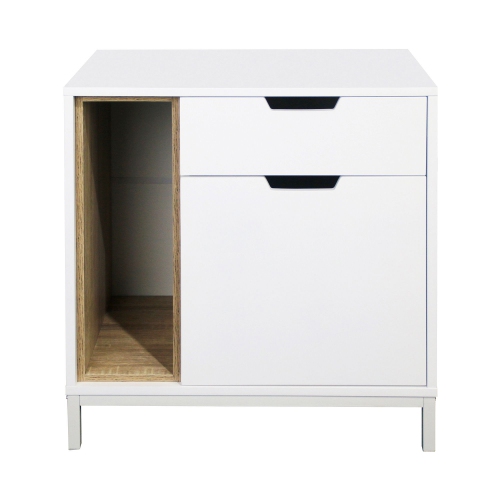 Carlo End Table with Drawer, Shelf, and Door