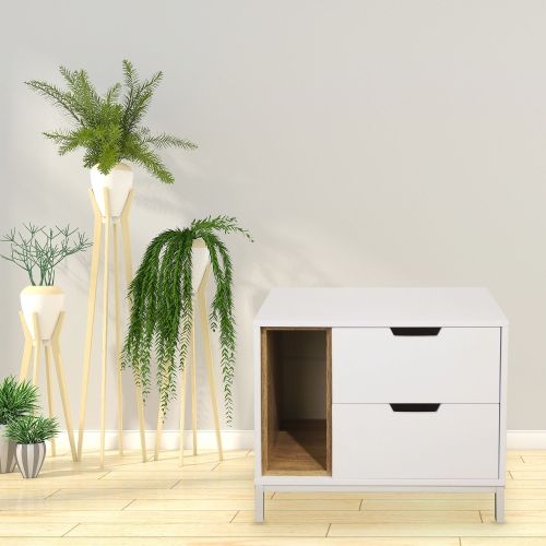 Cannan End Table with 2 Drawers & Shelf