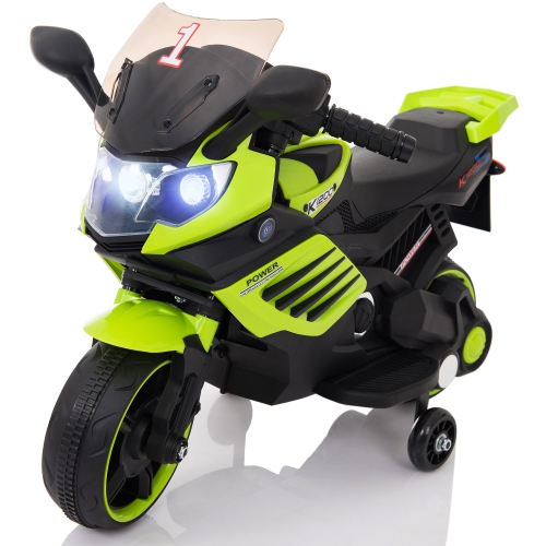 VOLTZ TOYS 6V Kids Motorcycle with Trainig Wheels, Realistic Lights and ...