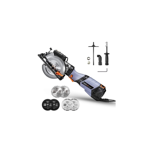 TACKLIFE 6.2A Electric Mini Circular Saw With Laser Guide and 6 Variable Speed