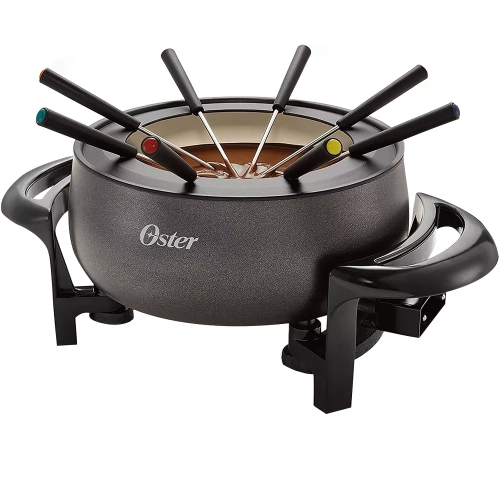 OSTER  Titanium Infused Duraceramic 3 Quart Fondue Pot In In Grey Awesome Fondue Pot!