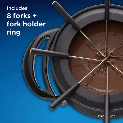 Oster Titanium Infused Duraceramic 3 Quart Fondue Pot In Grey