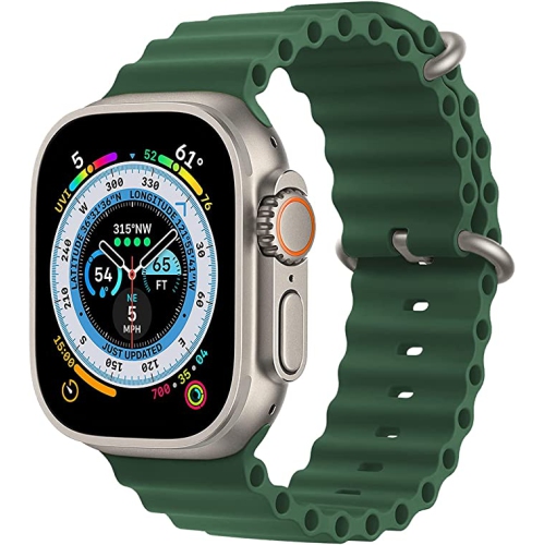 Bracelet silicone monobloc foncé Apple Watch