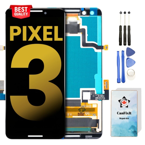 CANFIXIT  Screen Replacement for Google Pixel 3 Glass Oled Display Touch Digitizer Lcd Assembly And Free Repair Tools Kits G013A (All Colors)