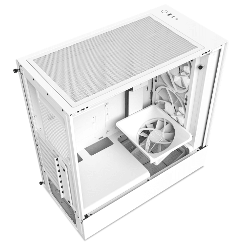 NZXT Case CC-H51EW-01 H5 Elite MID-TOWER Tempered Glass ATX/Micro ATX/mini ITX RGB Fan White Retail