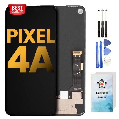 CANFIXIT  Screen Replacement for Google Pixel 4A Glass Oled Display Touch Digitizer Lcd Assembly And Free Repair Tools Kits G025J / G025N (All Colors)